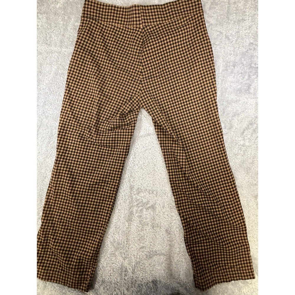 Lands' End starfish pants petite Large Brown/ Black check Slim Strait Leg 0739 - Picture 10 of 10